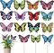 12 Pcs Butterfly Diamond Painting Kits for Garden Decor Spring Butterfly Garden Stake Diamond Art Craft Kits for Adults Colorful Butterfly Crafts Diamond Art Accessories